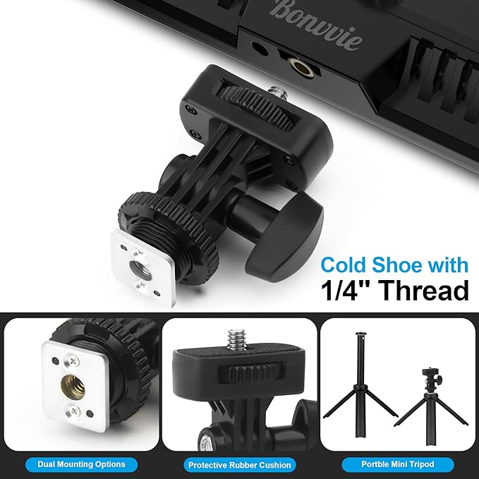 15W Rechargeable LED Video Light Kit, 9” Camera Light