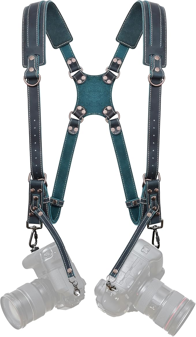 Padwa Lifestyle Dark Green Dual Camera Harness Strap