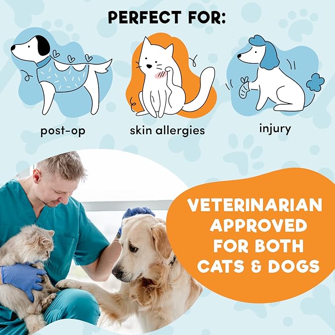 BENCMATE Inflatable Dog Cone Collar Alternative, Soft Dog Cone for Small Medium Large Dogs and Cats, Neck Recovery ECollar Donut Collar After Surgery (X-Small，Blue)