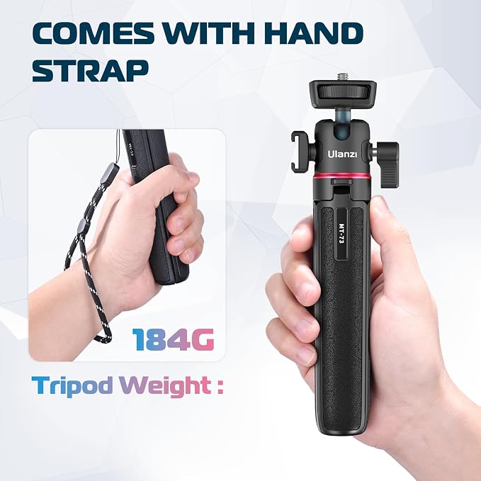 ULANZI MT-73 Extension Pole Tripod, Mini Selfie Stick Tripod Stand Handle Grip