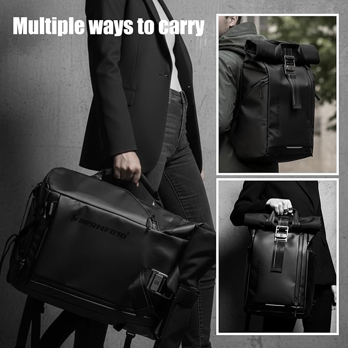 Besnfoto Waterproof Camera Backpack, Rolltop Photography Bag