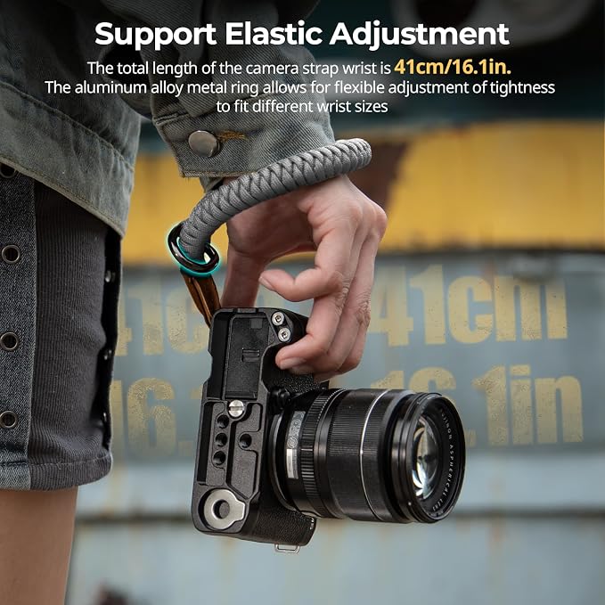 SMALLRIG Camera Wrist Strap, Universal Braided Camera Hand Strap, Adjustable