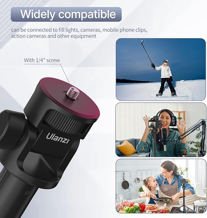 ULANZI 81" Tall Tripod for Camera&Phone, Extendable Aluminum Light Stand