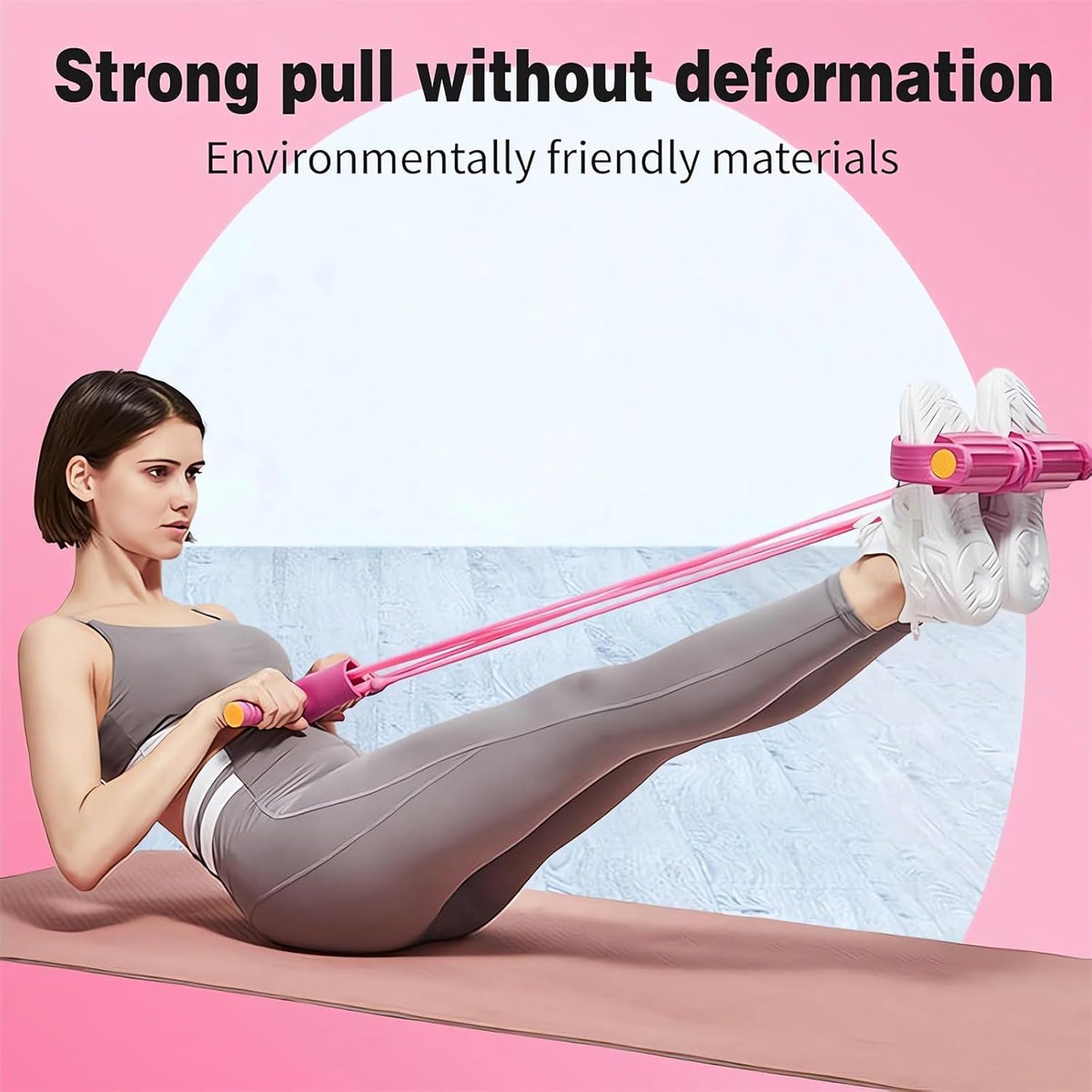 Skiennix Fitness Resistance Bands - 4 Tube Pedal Ankle Puller for Effective Leg Stretching | 2023 Workout Equipment