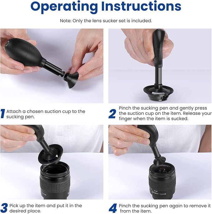 NEEWER 8-in-1 Lens Sucker Kit, IC Pick Up Vacuum Suction Pen