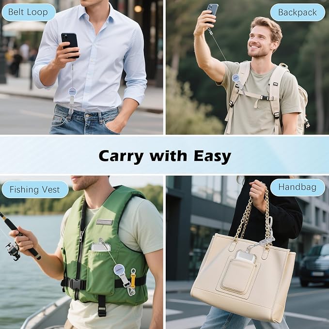 MoKo Anti-theft Phone Tether, Universal Phone Lanyard Retractable Steel Line