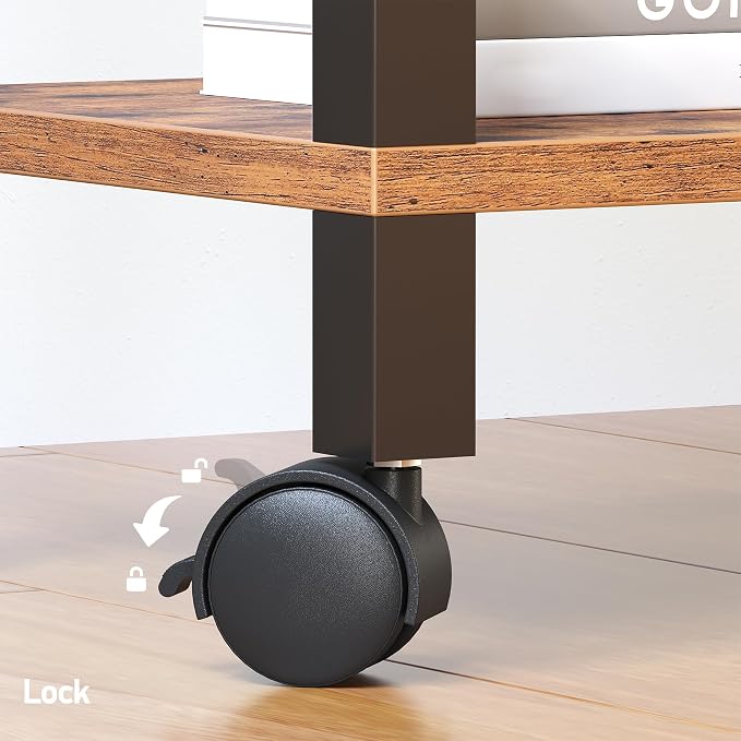 TUTOTAK 2 Tier Printer Stand, Rolling Printer Cart