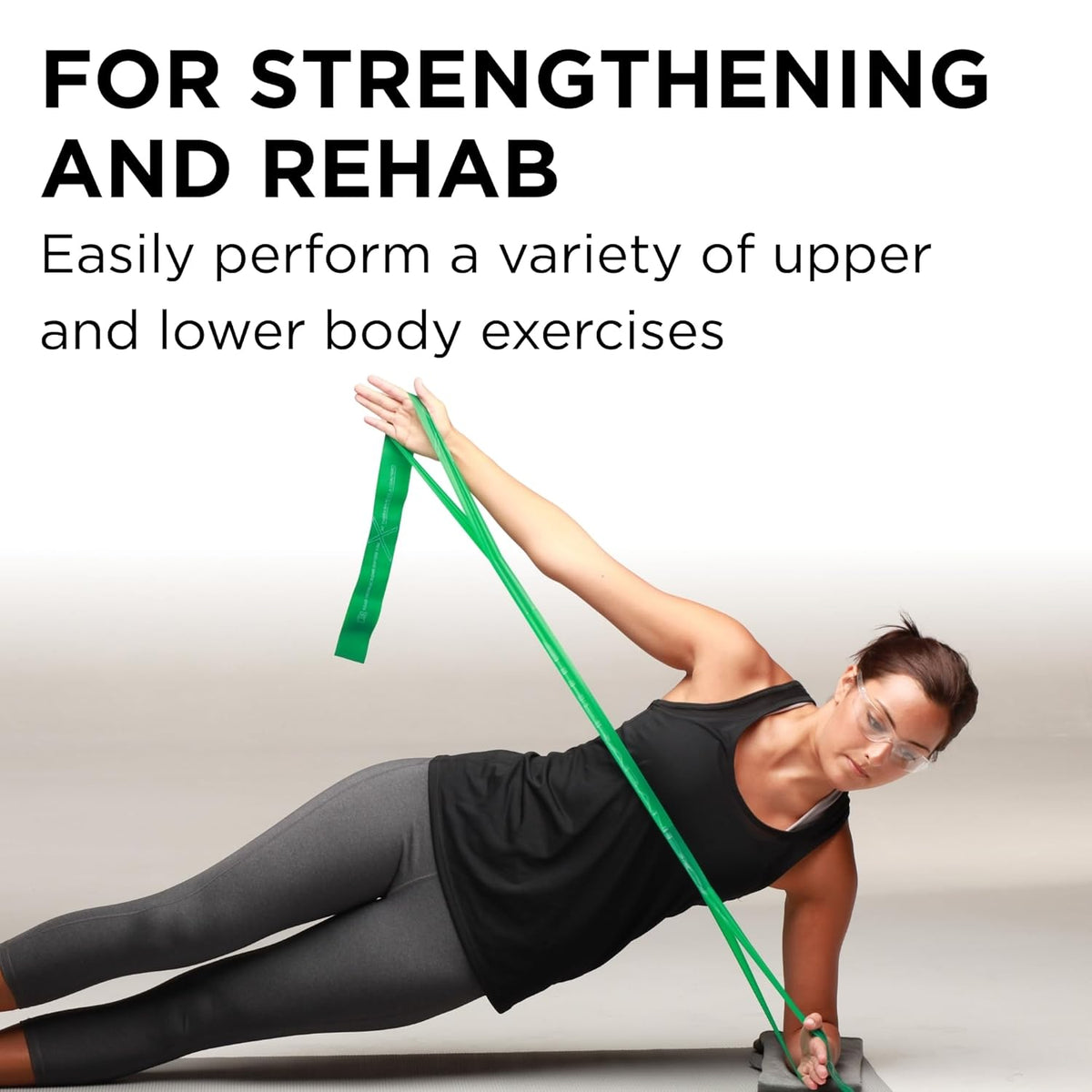 TheraBand CLX Resistance Band - 5-Foot Heavy Green Loop Band for Exercise, Mobility & Rehab