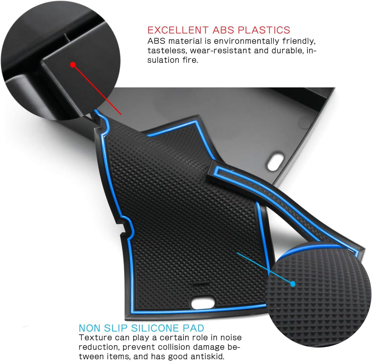 Ruiya Kona EV Center Console Organizer 2019-2024 Kona EV Console Organizer Kona Electric Accessories Armrest Glove Tray Compatible with 2019 2020 2021 2022 2023 2024 Kona Electric SE/SEL/Limited