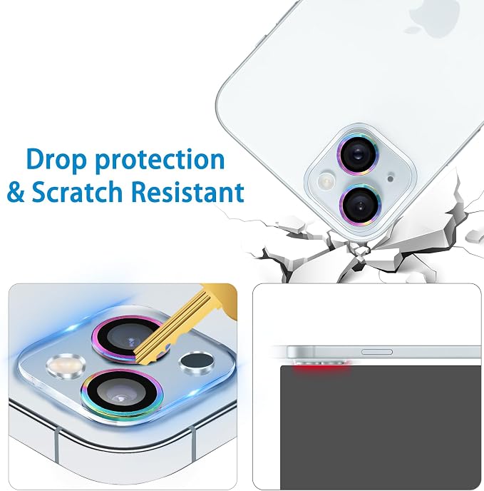 Dengduoduo 3 Pack Tempered Glass Camera Lens Protector