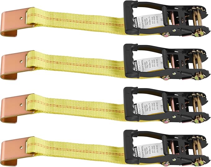 VEVOR Wheel Chock Tie-Down Kit, Tire-Style Motorcycle Tie-Down System, Car Kit with Flat Hook, Break Strength 10009 lbs & Working Load 3333 lbs Trailer Strap for ATVs, SUVs, Trailers