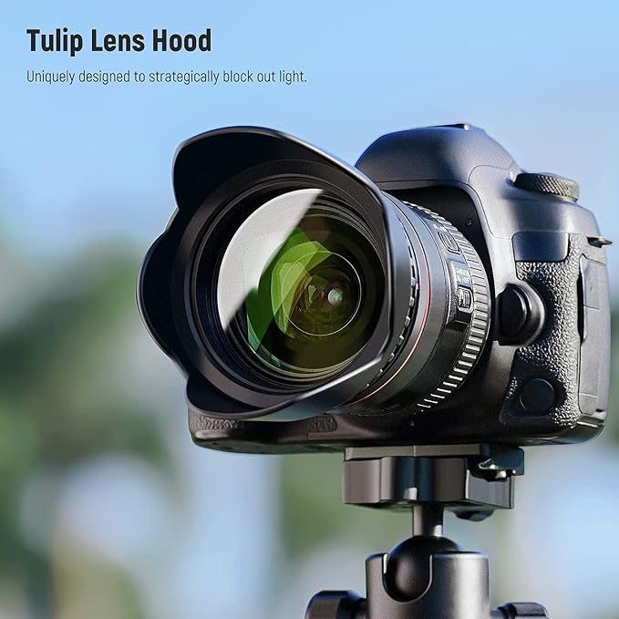 NEEWER 67mm Lens Filter Kit: UV, Lens Hood and Lens Cap Compatible