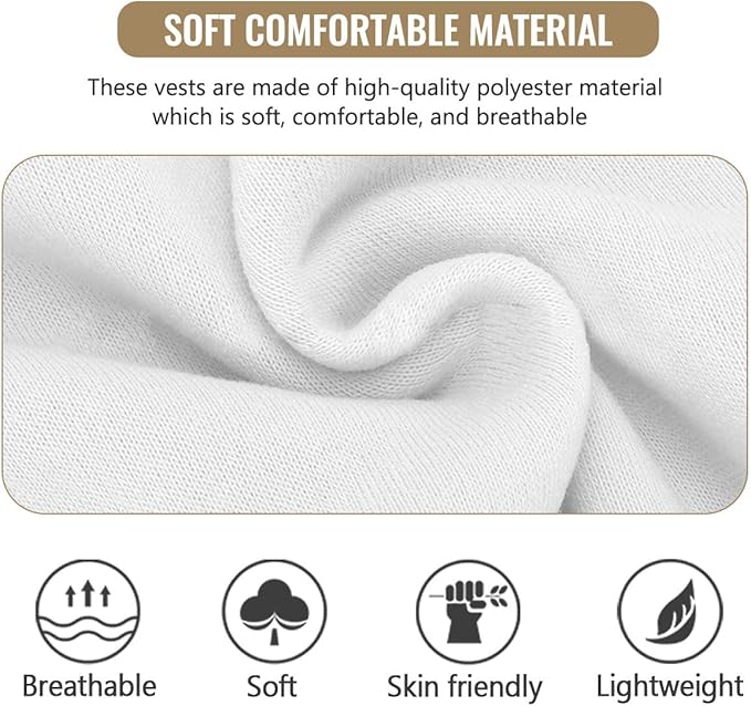 Custom Dog Clothes Shirts for Small Large Dogs Breathable Pet Shirt Customized Image Text Sleeveless Tank Tops for Puppy Cats Customize Pets Apparel Gifts, Light-Purple, 5XL
