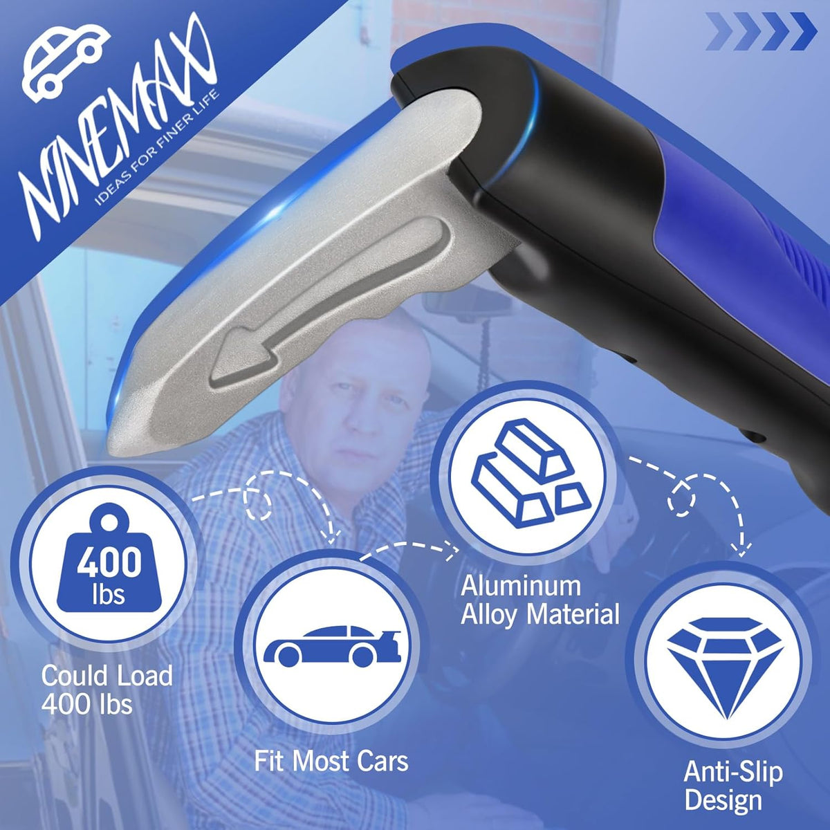 Car Door Assist Handle for Elderly & Handicap, Portable Car Cane (1pc) | Stable Support for Easy Vehicle Entry, Universal Fit for Most Cars, Lightweight & Portable, Non-Slip Grip, Tool-Free Setup