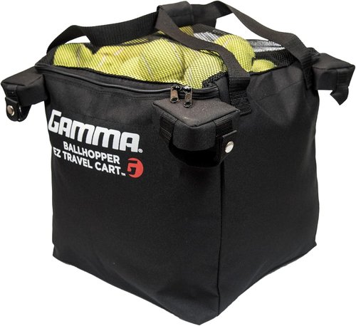 GAMMA Sports EZ Travel Cart - Portable Tennis & Pickleball Hopper with Premium Carrying Case | 150/250 Capacity