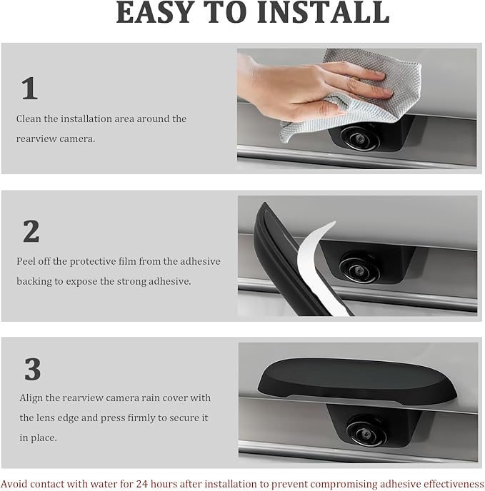 Car Backup Camera Rain Cover, Soft Silicone Car Backup Camera Rain Shield