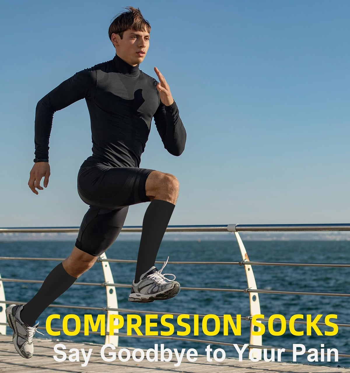 Skiennix Compression Socks - 15-20 mmHg Circulation Support for Men & Women | 4 Pairs for Nurses, Running & Travel