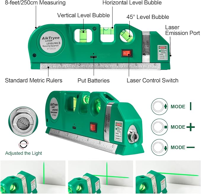 Level Tool Laser Level Leveler tool Cross Line Vertical and Horizontal Line