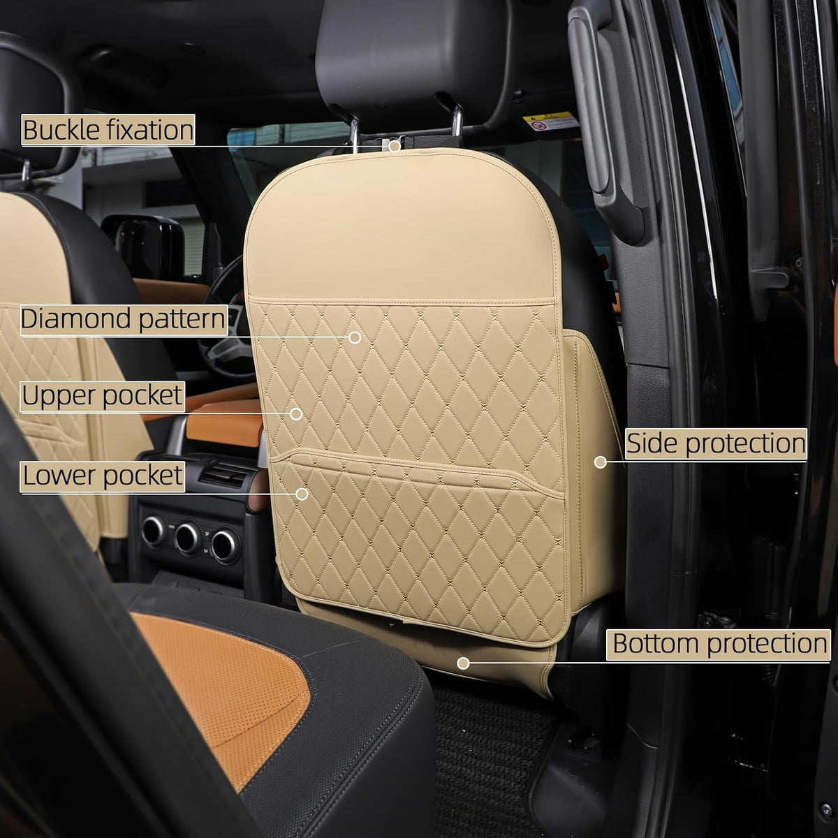 TAIKOO Seat Back Protector,Shields Seat Backs from Kicks and Adds Storage