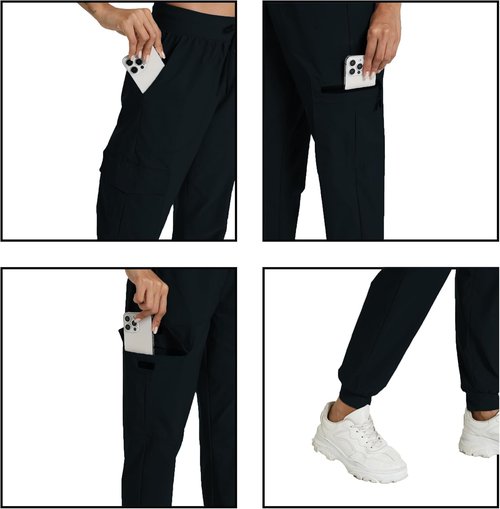 Haowind Cargo Pants for Women - Lightweight Athletic Joggers with Pockets for Outdoor Activities