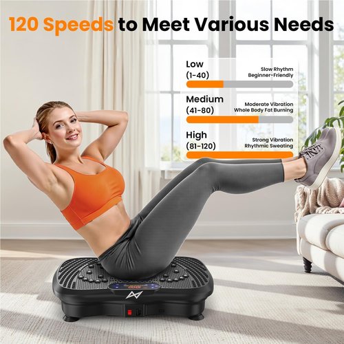 AXV Vibration Plate - Full Body Fitness Machine for Weight Loss | Home & Gym Exercise Equipment