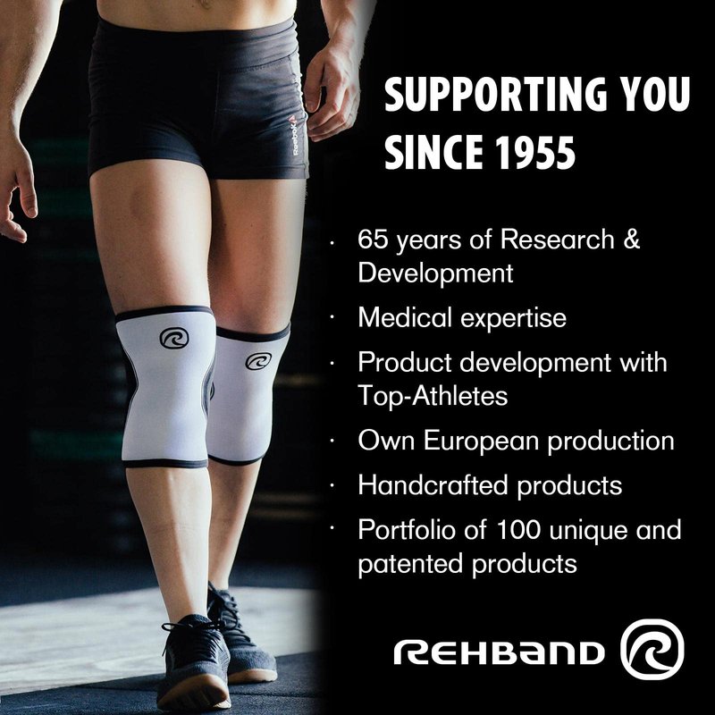 Rehband PRN Elbow Pad for Volleyball & Handball, 3mm Neoprene Elbow Sleeve with Protective Padding, Compression Elbow Support for Men & Women (S-XXL), Colour:Blue, Size:X-Large