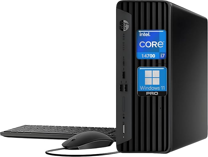 HP ProDesk SFF 400 G9 Business Desktop Computer, 14th Gen Inte i7-14700(20-Cores/28-Threads), 16GB DDR5 RAM, 256GB PCIe + 1TB HDD, Small Form Factor, Type-C, DisplayPorts, Wi-Fi, HDMI, Windows 11