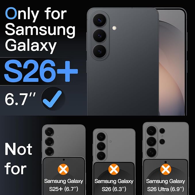 JETech Screen Protector for Samsung Galaxy S26 Plus