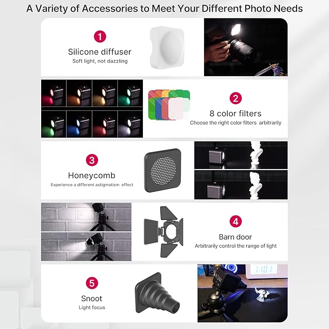 ULANZI LED Video Light Waterproof IP68 Camera Lighting Kit Mini Cube