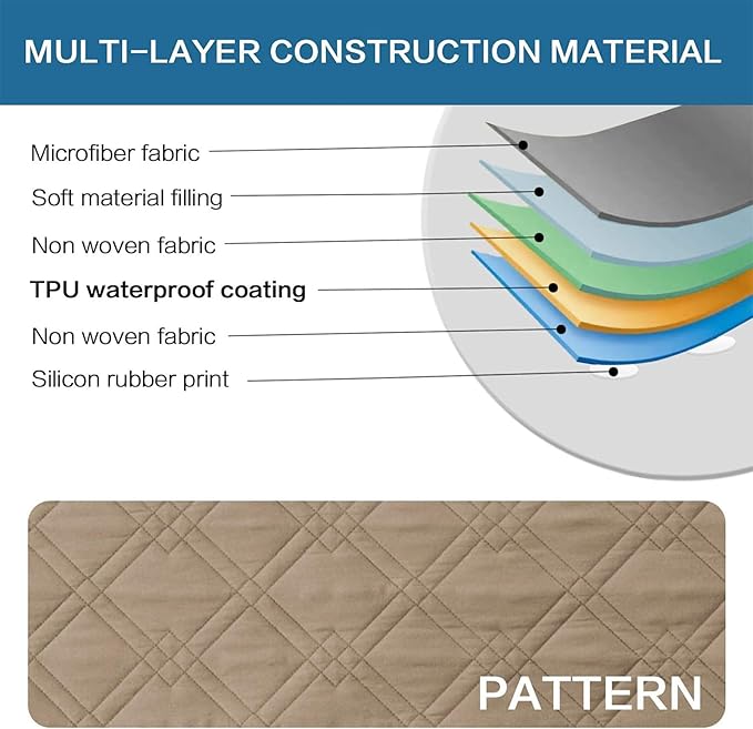 Waterproof Dog Bed Covers for Couch Protection, Water-Resistant Soft Dog Pet Blanket Anti-Slip Dog Blanket for Bed, for Furniture Bed Couch Sofa (Taupe,82x82inch)