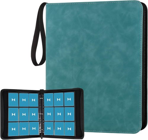 GERMUN 720 Card Binder - Premium 9 Pocket Double-Sided Album for Trading Cards | Lake Blue