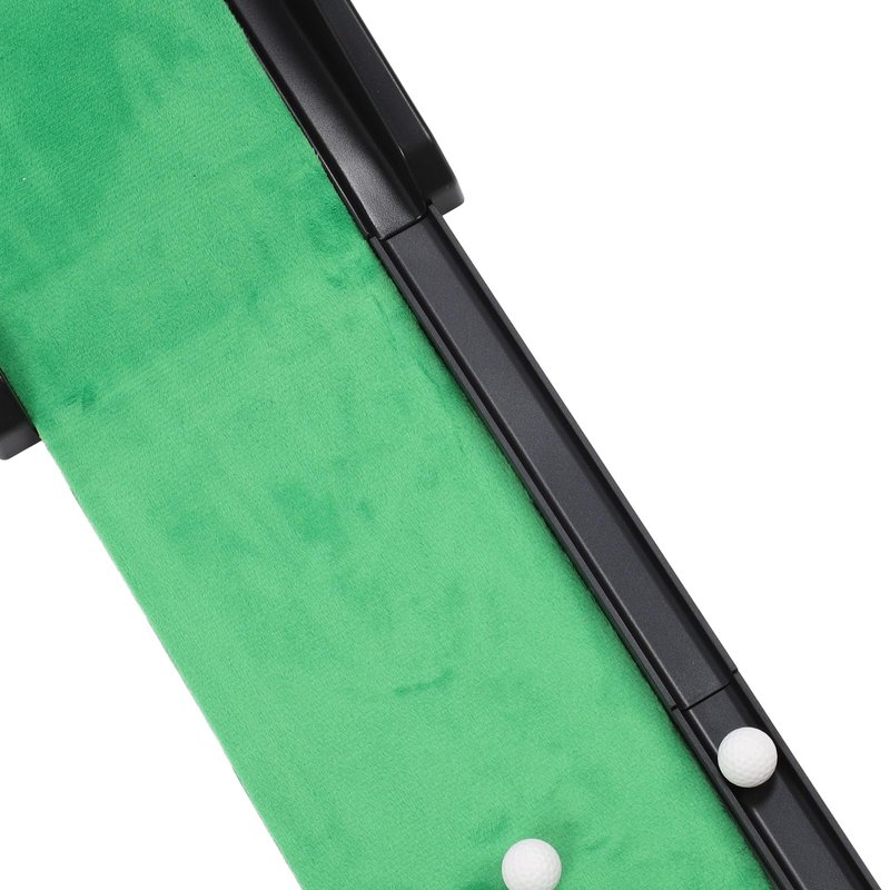 Putting Trainer, Automatic Return Golf Mat with Green Velvet Surface Anti-Slip Rubber Base for Home Office Practice Improve Your Short Game