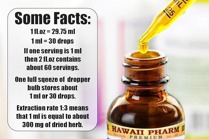 Turmeric Alcohol-Free Liquid Extract, Organic Turmeric (Curcuma Longa) Dried Rhizome Glycerite Natural Herbal Supplement, Hawaii Pharm, USA 2 fl.oz