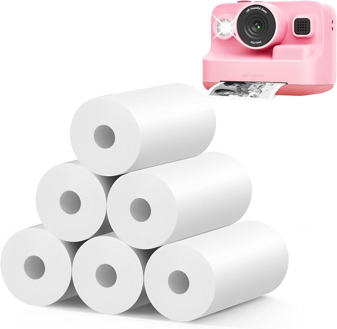MIARALA 6 Rolls Instant Camera Refill Print Paper, HD Print Camera Paper Refill