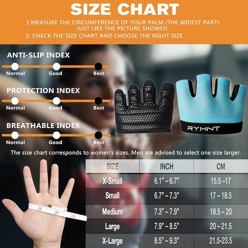 Minimal Workout Gloves - Short Micro Weight Lifting Grip Pads with Full Palm Protection for Men & Women