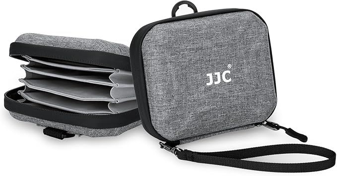 JJC Hard Lens Filter Pouch, 4-Pocket Filter Case