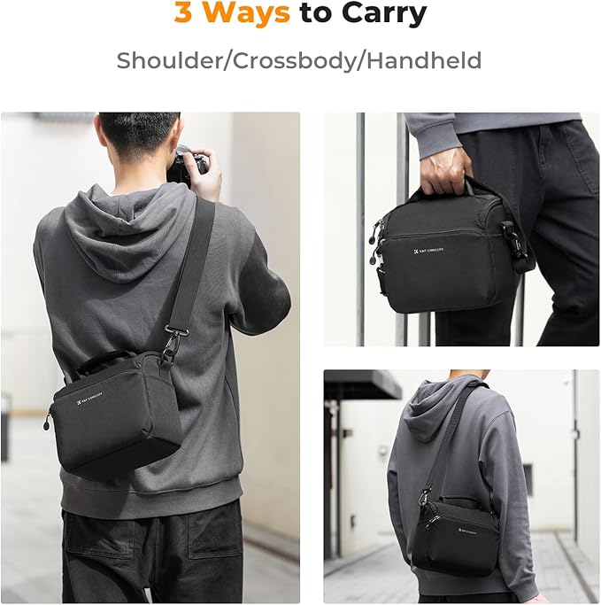 K&F CONCEPT Camera Sling Bag Small Crossbody Camera Case DSLR/SLR/Cute Compact