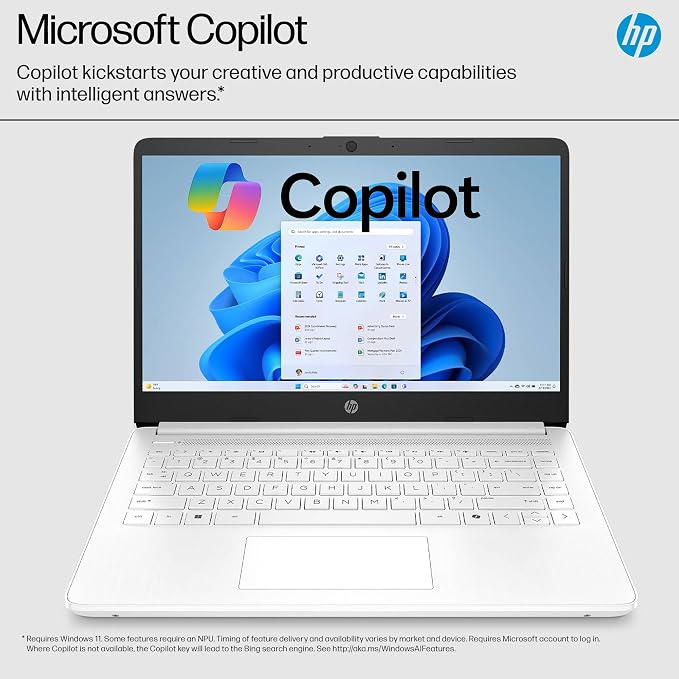 HP Essential 2026 Laptop, Office 365, Copilot AI, 4GB RAM, Intel Processor | Windows 11 Home S, WiFi 6 & Bluetooth, Camera, Fast Charge, Longtime battery life, Portable Design for Office & Student