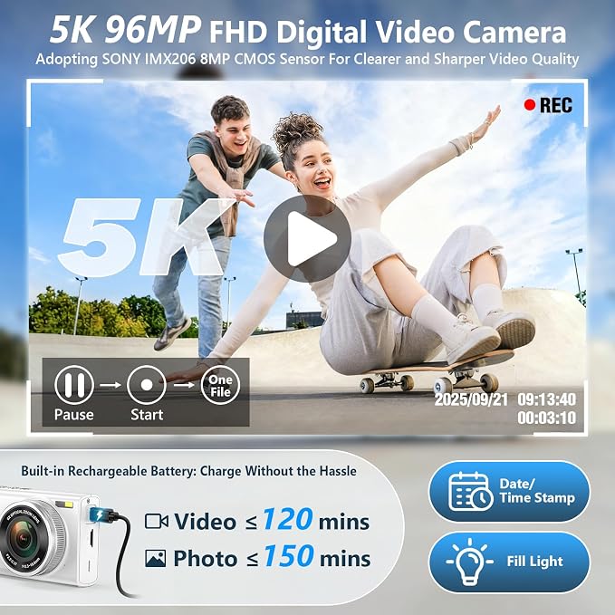 5K Digital Camera for Photography