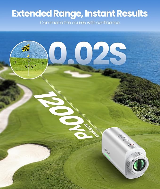 EENOUR Golf Range Finder with Slope, 1200 Yards Golf Rangefinder, Laser
