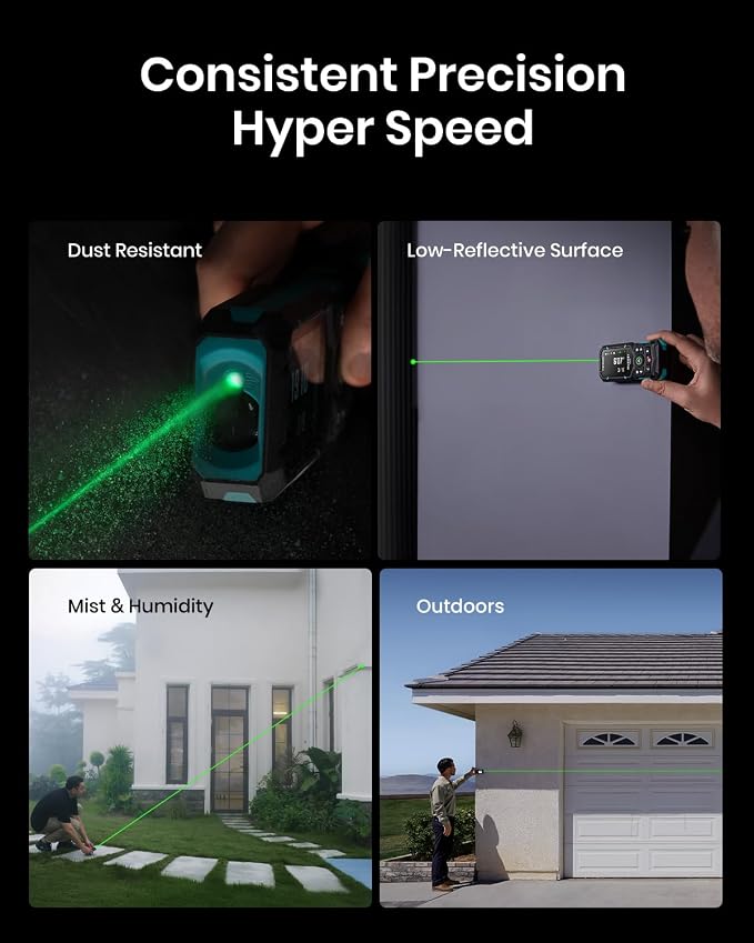 MILESEEY S50 Green-Beam Laser Distance Measure - 400ft Laser Measure