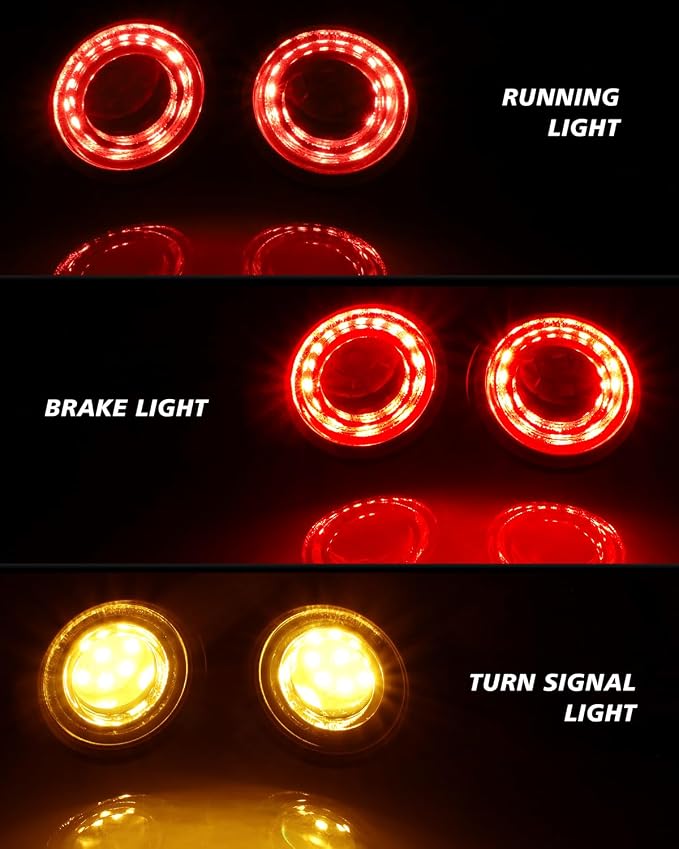 TSUNG Universal Motorcycle LED Turn Signals Lights Small Bullet Front Rear