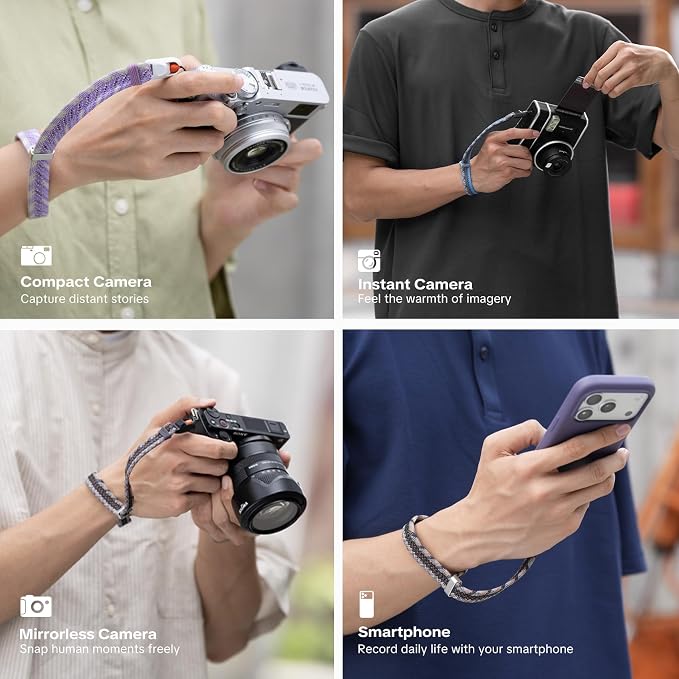 PGYTECH Camera Wrist Strap Slim Trendy Style, Adjustable Quick Release