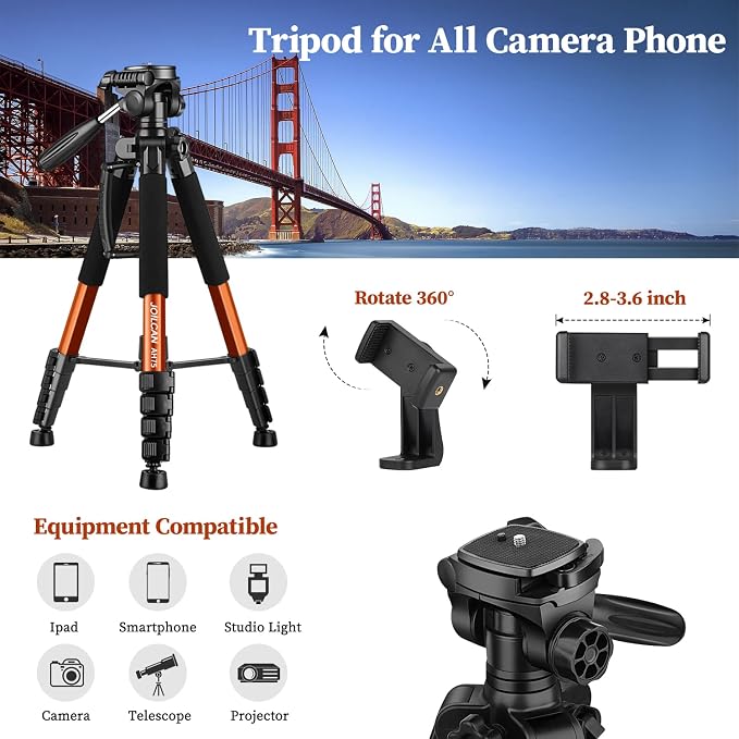 JOILCAN Tripod Camera Tripods, Heavy Duty Tall Cameras Tripod Stand,