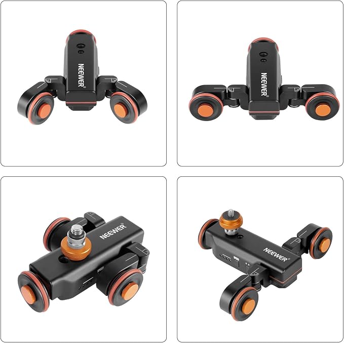 Neewer 3 Wheels Wireless Video Camera Dolly, 3 Speed Motorized Electric Track