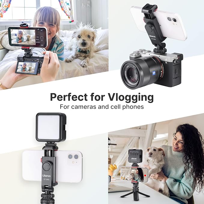 ULANZI ST-06S Phone Tripod Mount, Universal Smartphone Mount Adapter