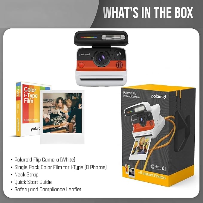 Polaroid Flip Instant Camera + Color Film Bundle