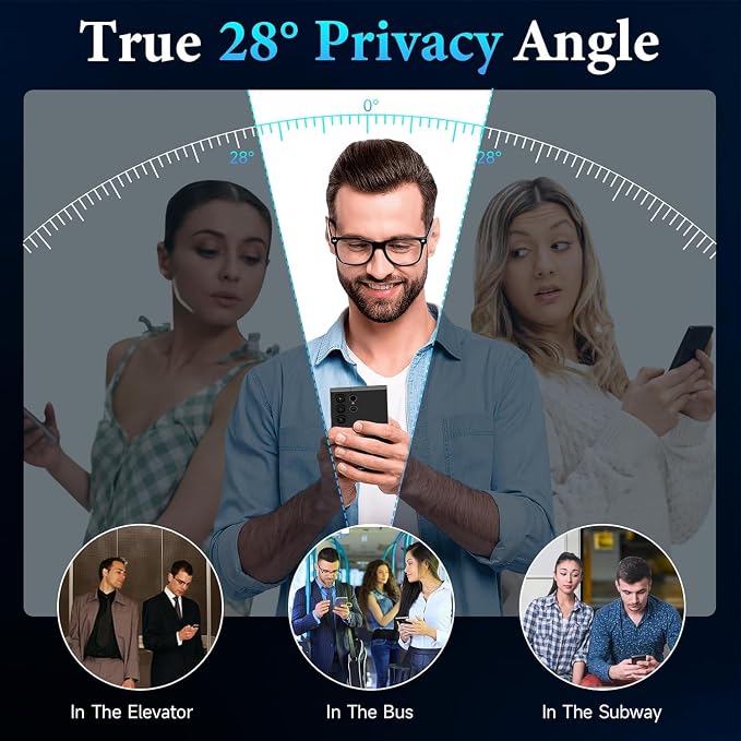 LYWHL for Samsung Galaxy S24 Ultra Privacy Screen Protector, Fingerprint Unlock
