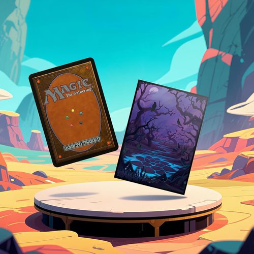 MTG Card Sleeves - Ultra Clear Front & Matte Finish Back - 100 Count Standard Size TCG Sleeves