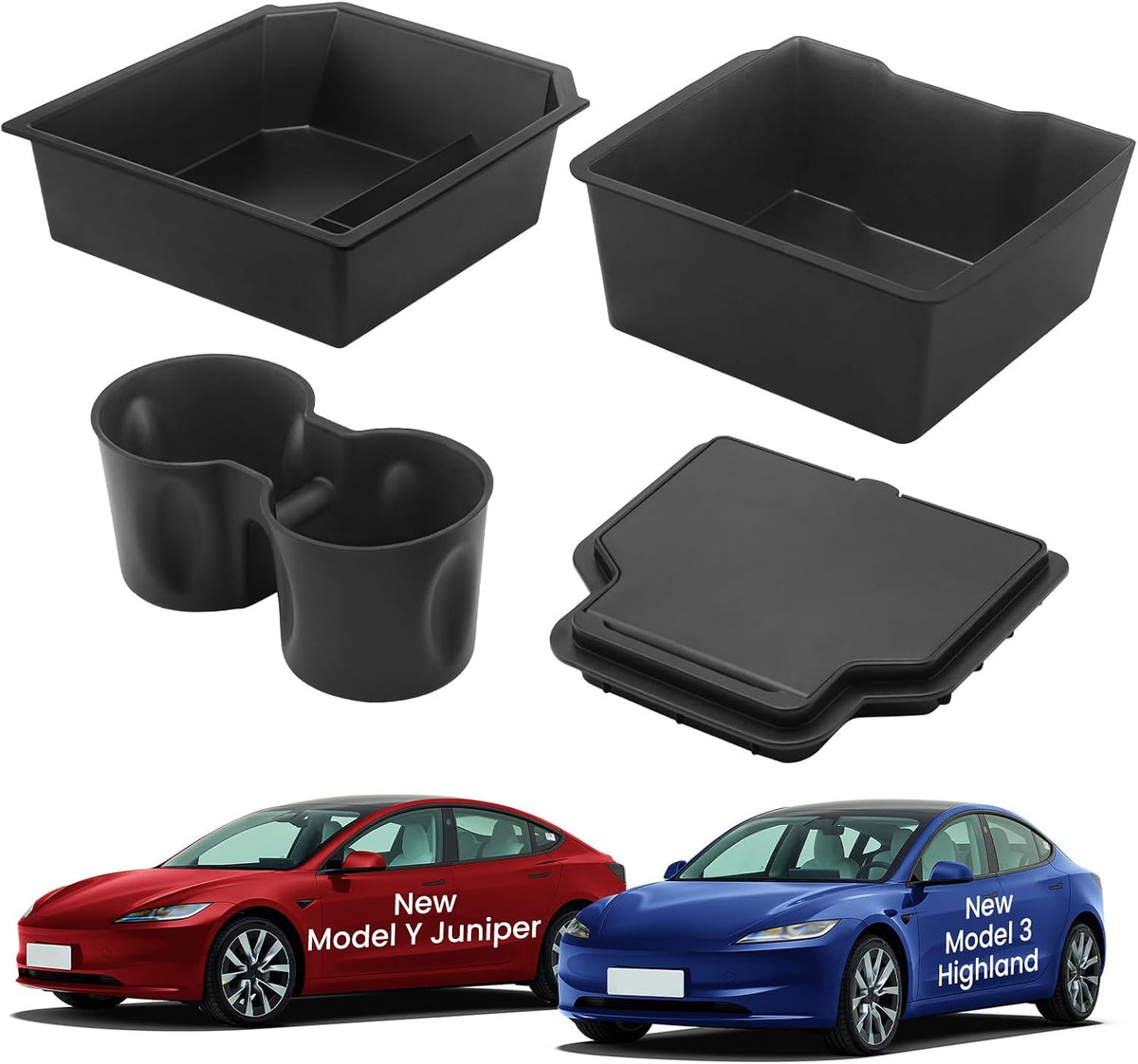 Center Console Organizer for Model Y Juniper 25-26 Model 3 Highland 24-25